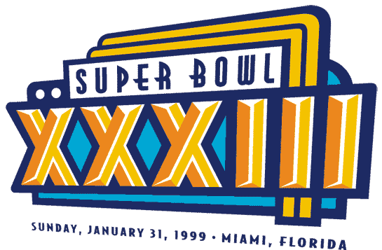 Super Bowl XXXIII Logo vinyl decal